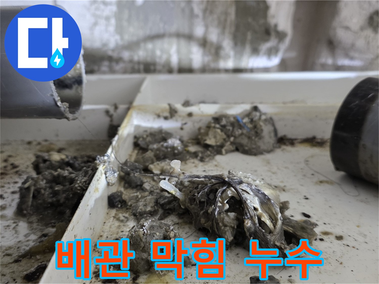 심각한 배관 막힘으로 인한 누수 - 노원구 중계동 라이프청구신동아아파트에서 발생