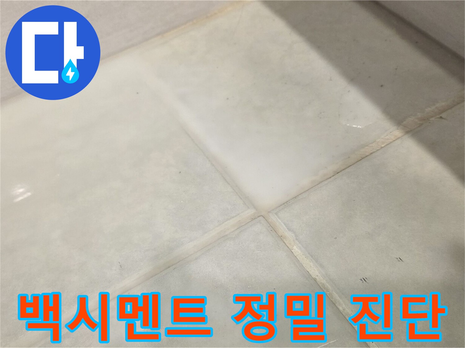 과천 욕실 타일 누수 해결 - 백시멘트 갈라짐과 부서짐 전문가 진단