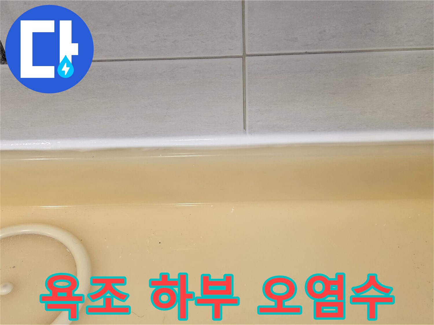 과천시 문원동 욕조 - 욕조 하부에 고여있는 오염된 물, 누수의 심각성을 보여줍니다.