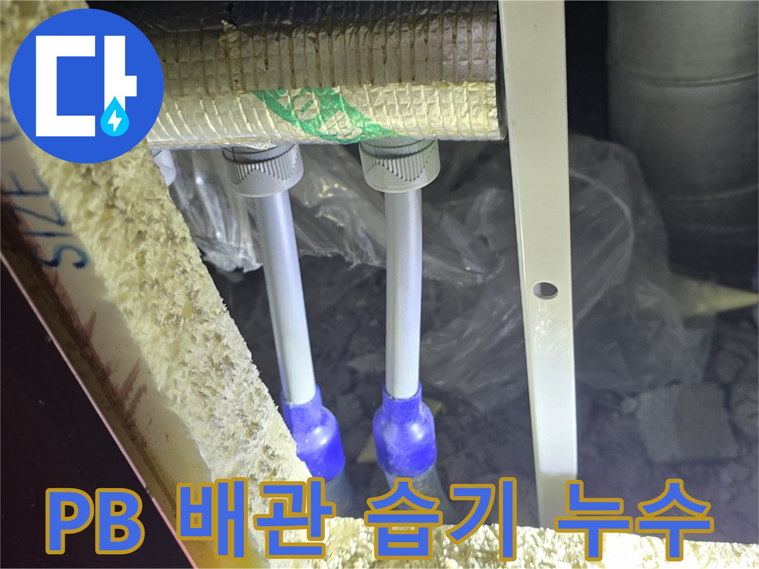 삼숭동 양주자이 아파트 누수 - PB 배관 연결 부속 주변 습기 및 누수 발생 가능성 집중 조사