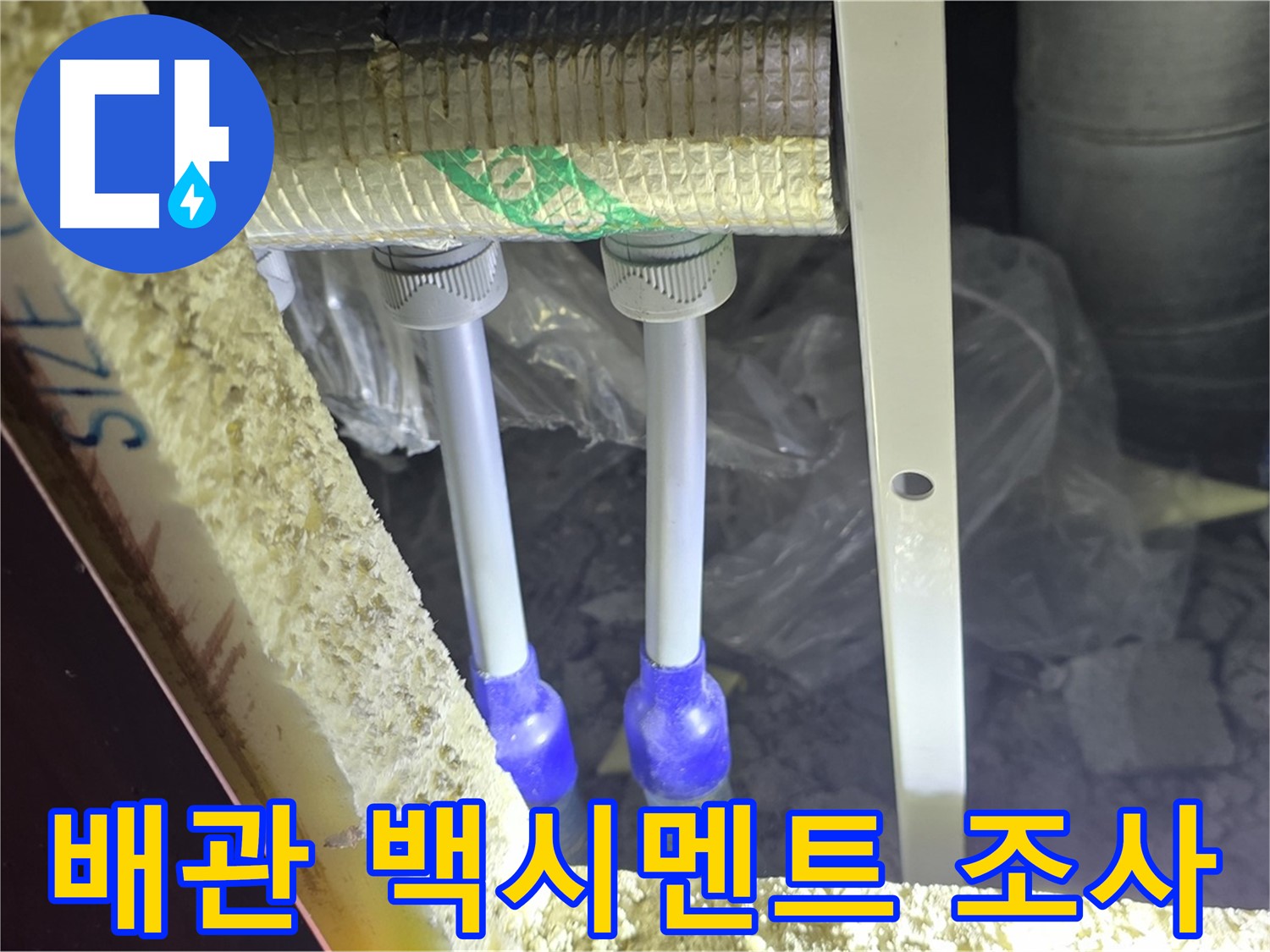 양주 아파트 누수 - 배관 연결 부위 주변 백시멘트 균열 및 들뜸 현상 꼼꼼하게 조사