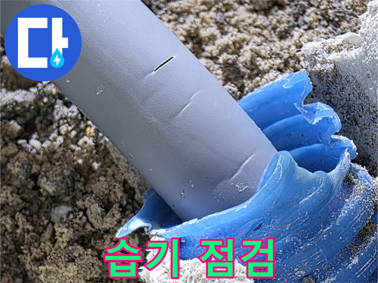 양주 자이아파트 누수 - 배관 주변 습기를 집중적으로 점검하여 누수 여부를 확인하고 있습니다 - 정밀 탐지.
