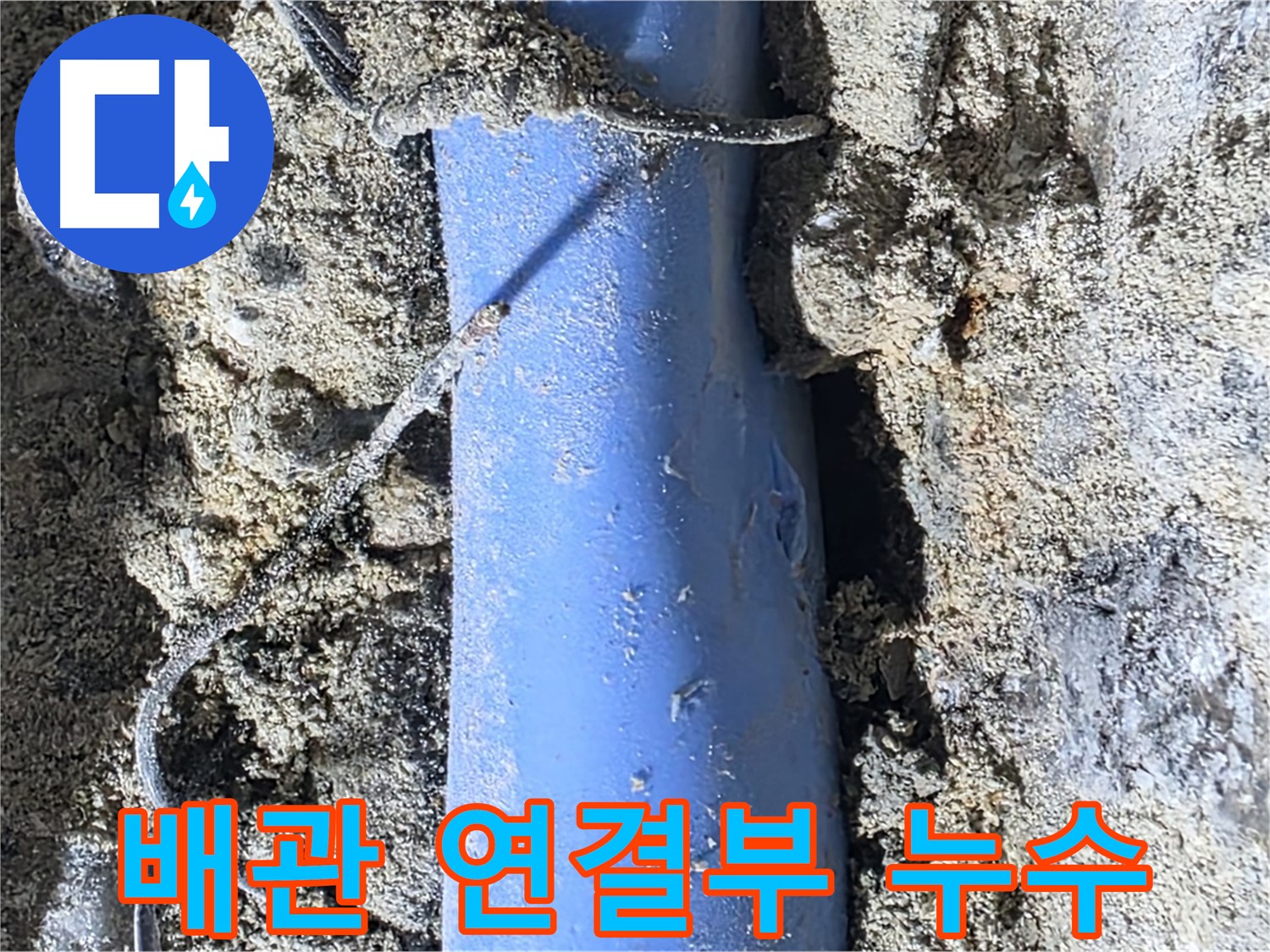 분당 쇳골로 누수 - 배관 연결부에서 누수가 발생한 모습입니다.