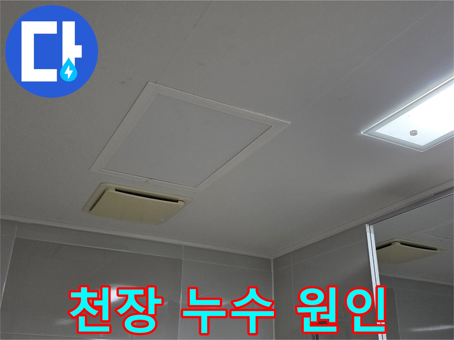 옥정동 율정마을 아파트 욕실 천장 누수 - 정확한 누수 원인을 찾기 위한 노력