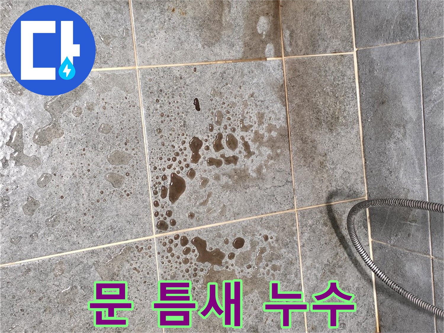 샤워부스 문 틈새 누수 - 물 고임 현상 확인 - 꼼꼼한 점검