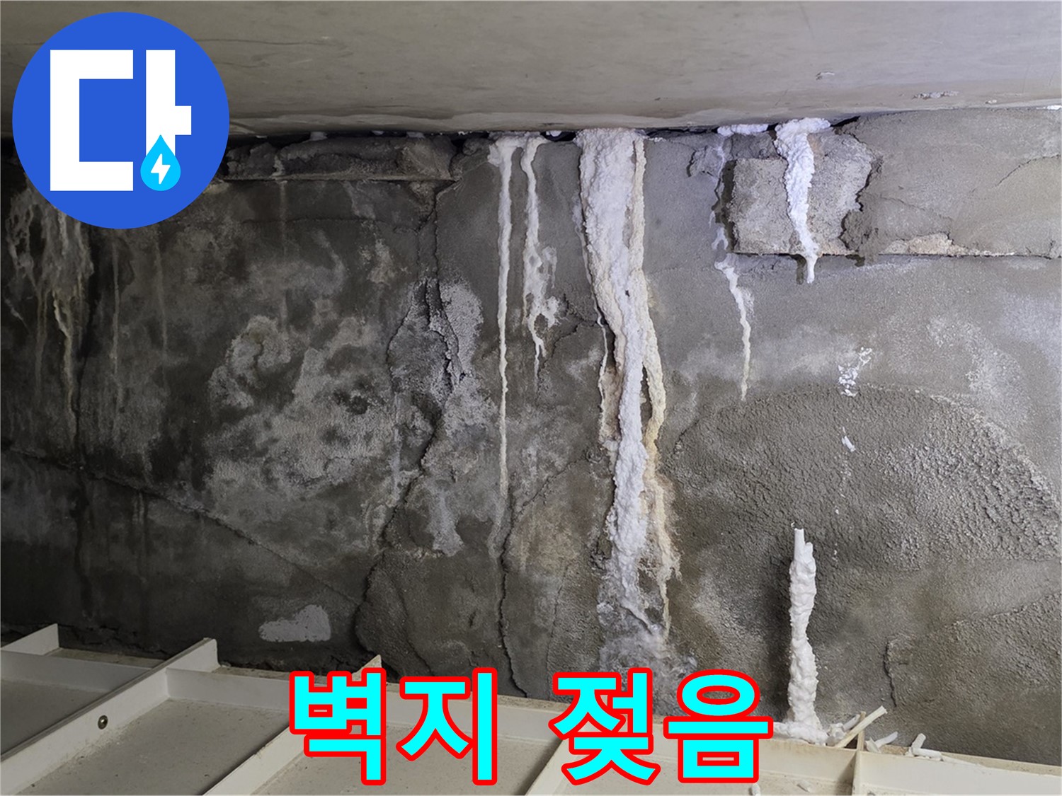 벽지가 젖어 있는 누수 초기 증상 - 간과하지 말고 전문가에게 문의하세요