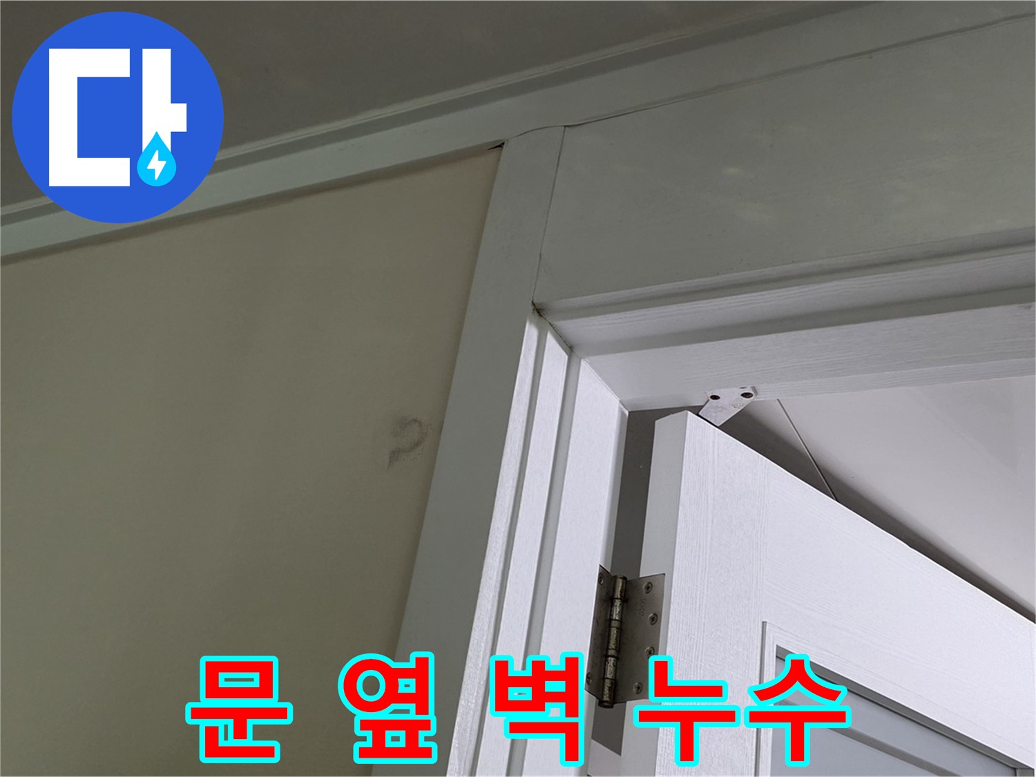 분당 운중동 산운마을 아파트 - 문 옆 벽에서 발견된 누수 - 꼼꼼한 점검과 정확한 공사로 완벽하게 해결합니다.