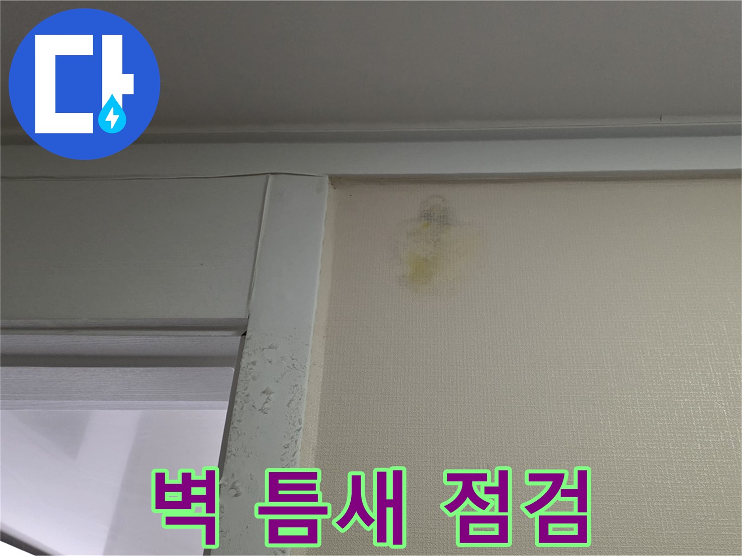 분당 운중동 산운마을 아파트 벽 틈새 누수 - 초기 발견 및 정밀 점검 진행