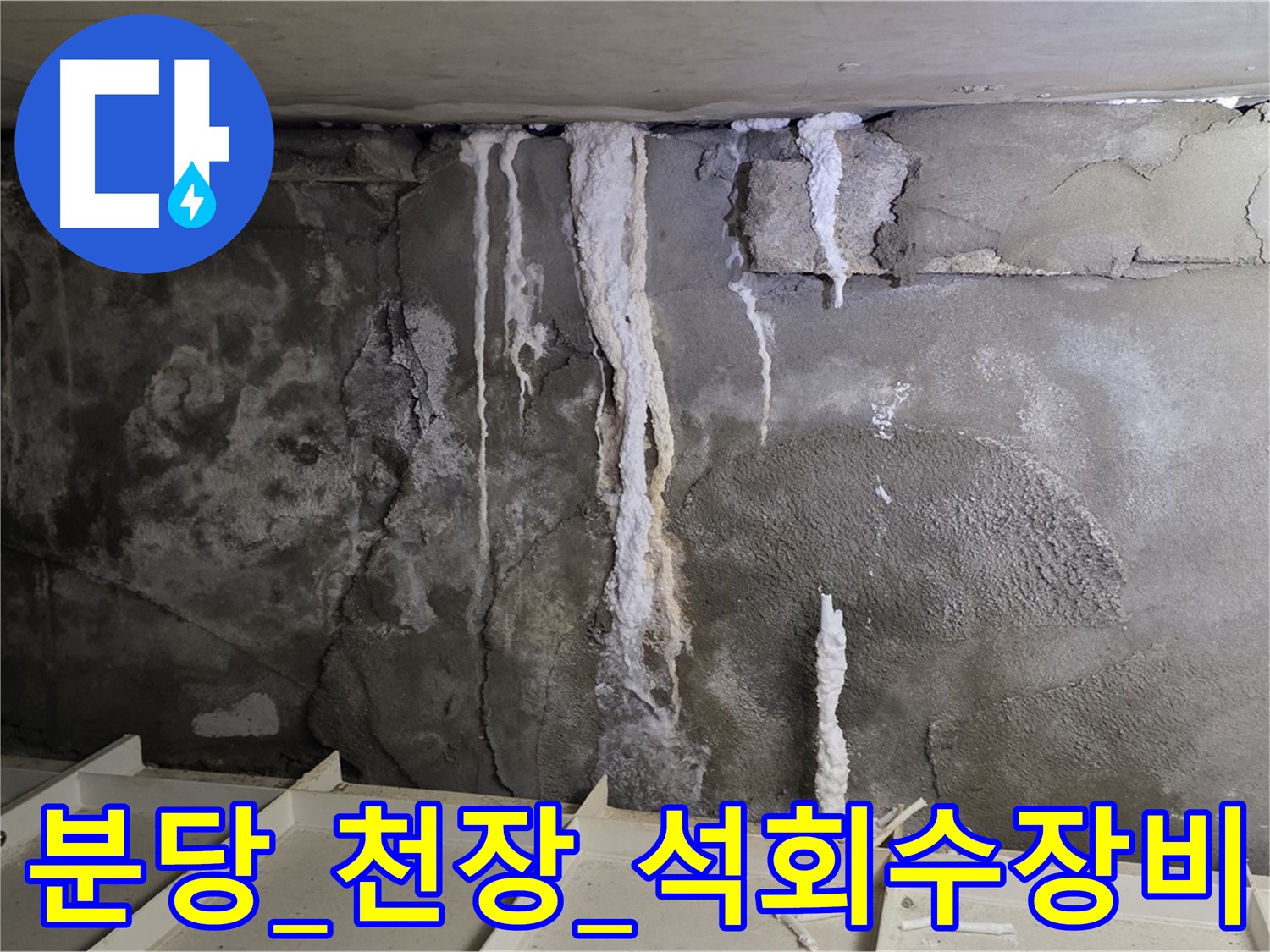 분당 콘크리트 천장 - 석회수, 첨단 장비로 누수 탐지