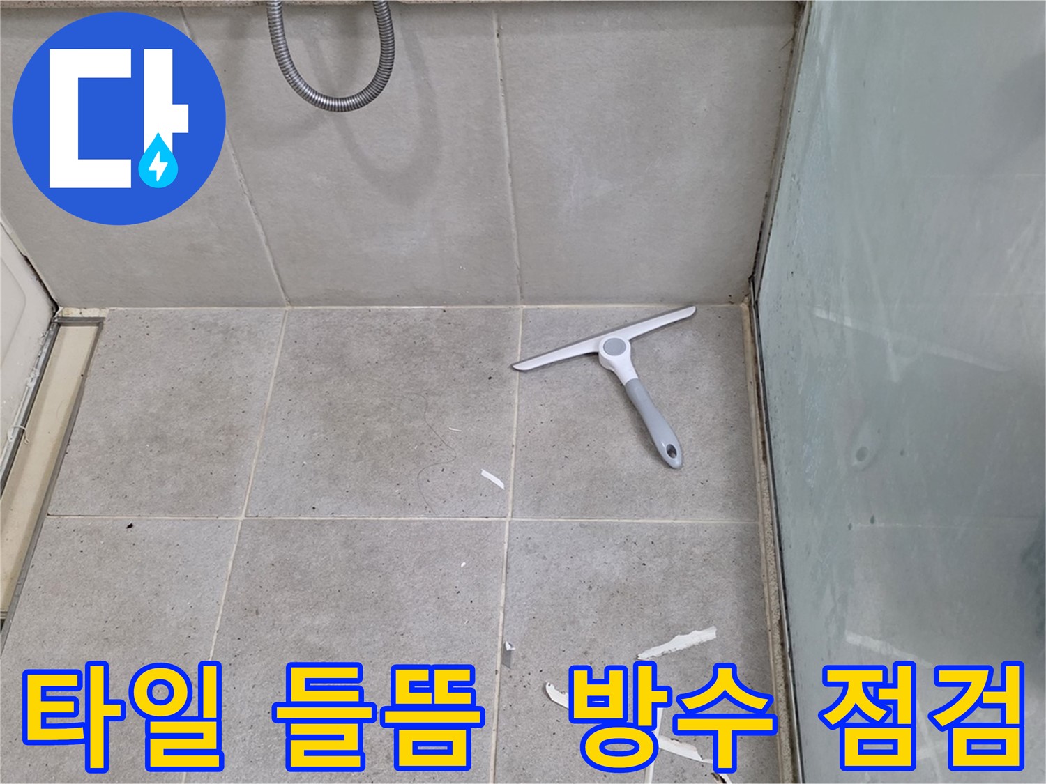 성남 분당 운중동 욕실 타일 들뜸 현상 점검 - 타일의 들뜸, 균열 상태를 확인하고 방수층 손상 여부를 진단합니다.