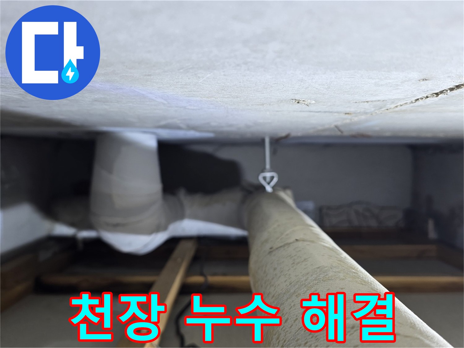 양주시 백석읍 서광아파트 천장 누수 해결 - 누수탐지 전문 업체가 정확한 위치를 찾아 누수 문제를 해결하는 모습