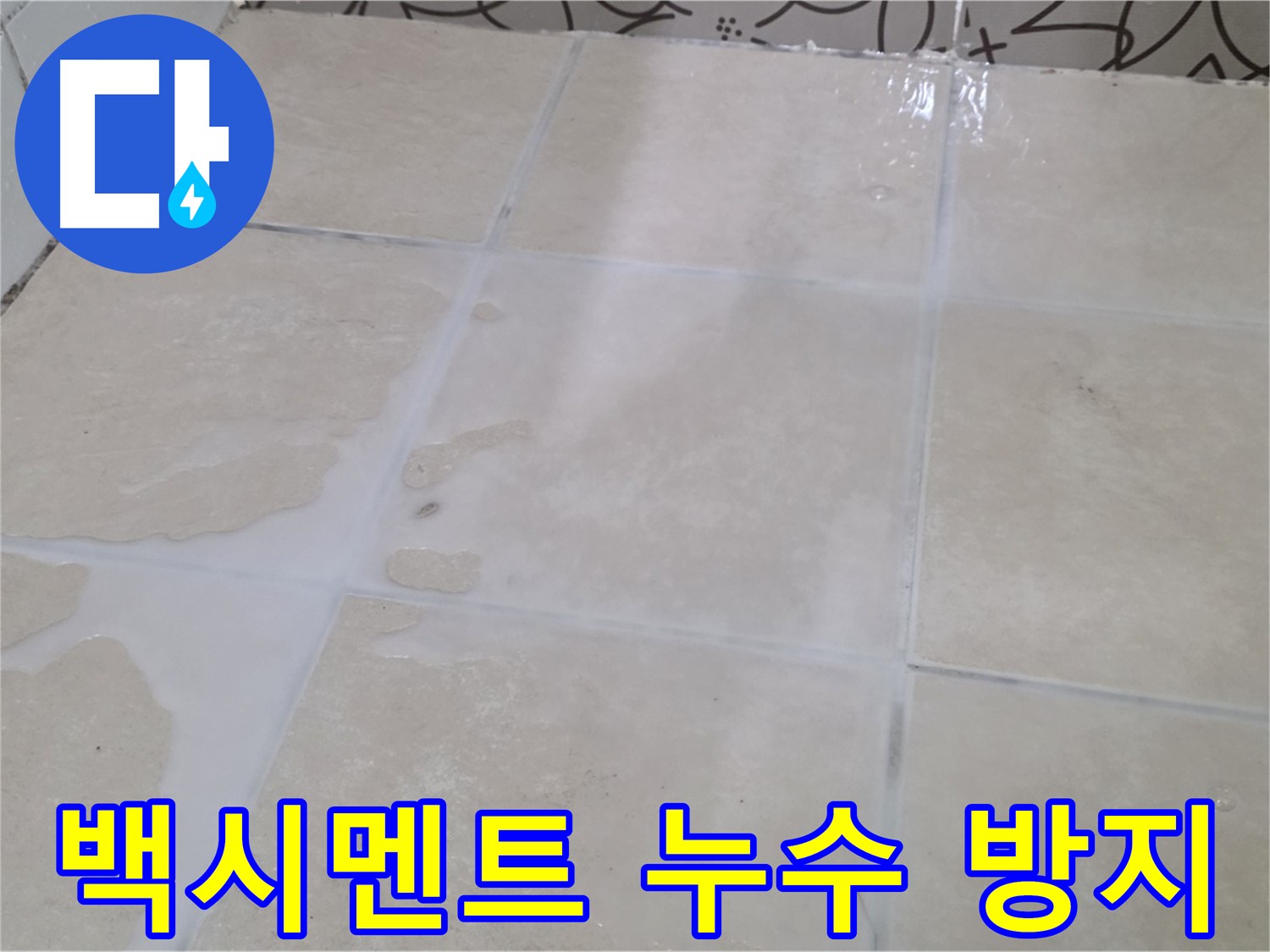 욕실 타일 틈새 백시멘트 누수 방지 - 꼼꼼한 시공으로 누수 걱정 해결!