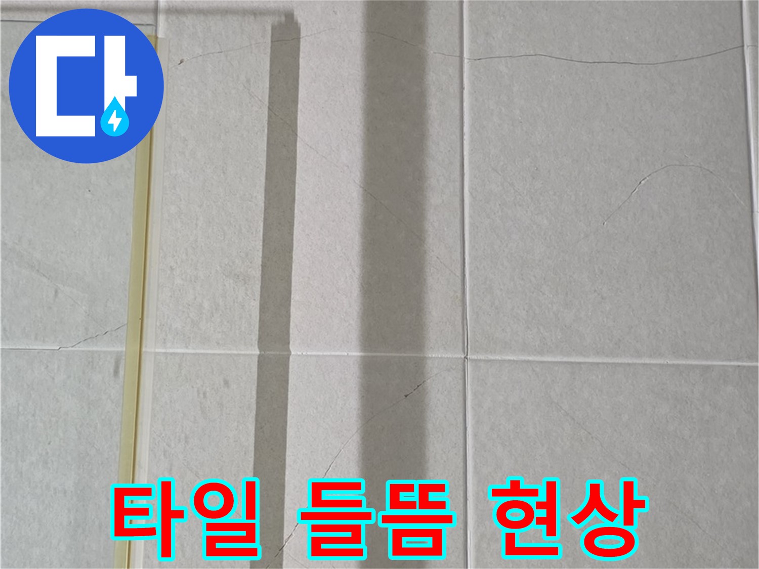 분당구 운중동 산운로 샤워부스 - 벽면 타일 들뜸 현상 발견 - 누수 초기 의심