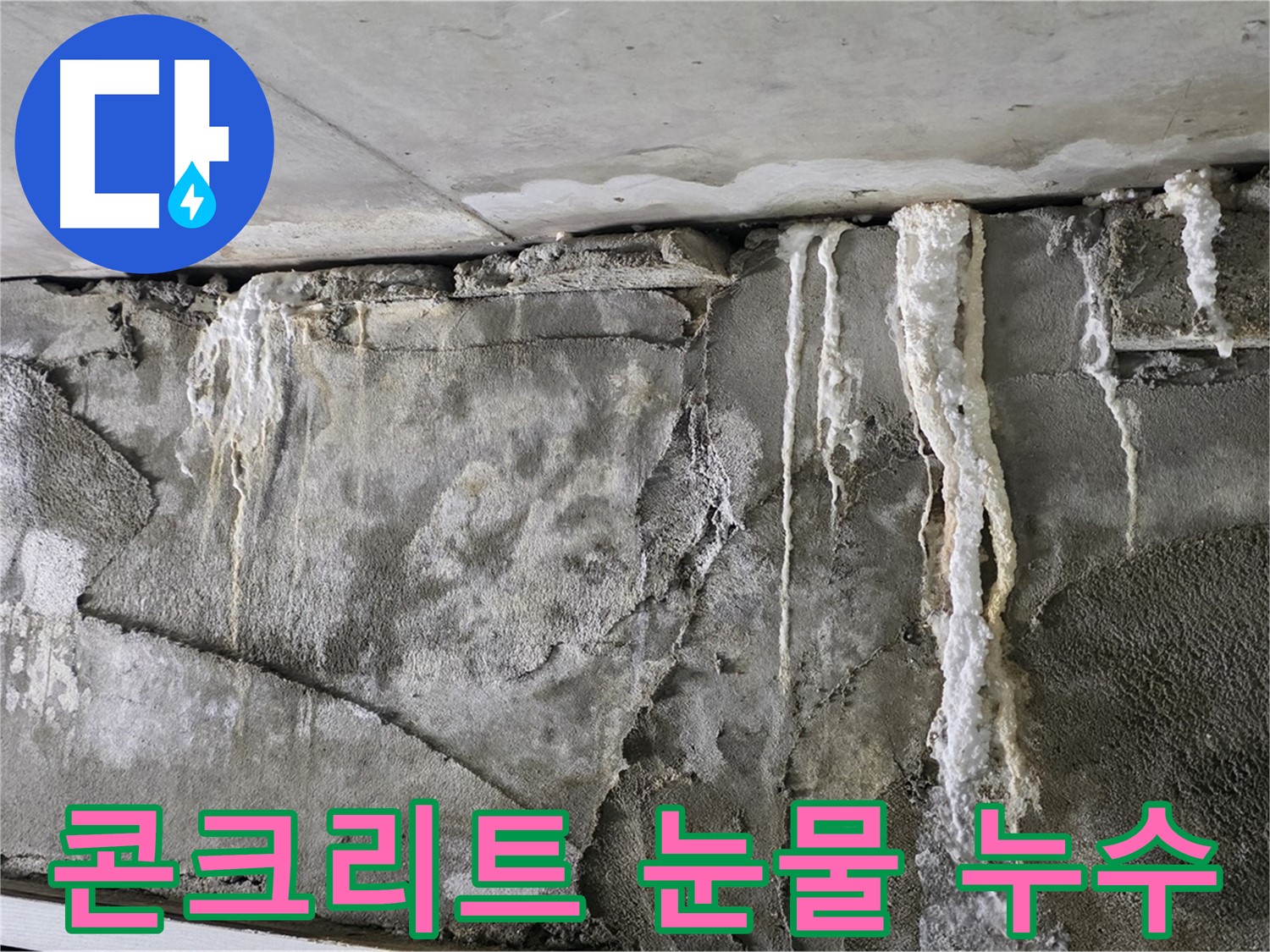 운중동 누수 - 콘크리트 눈물 자국, 건물 뼈 시림