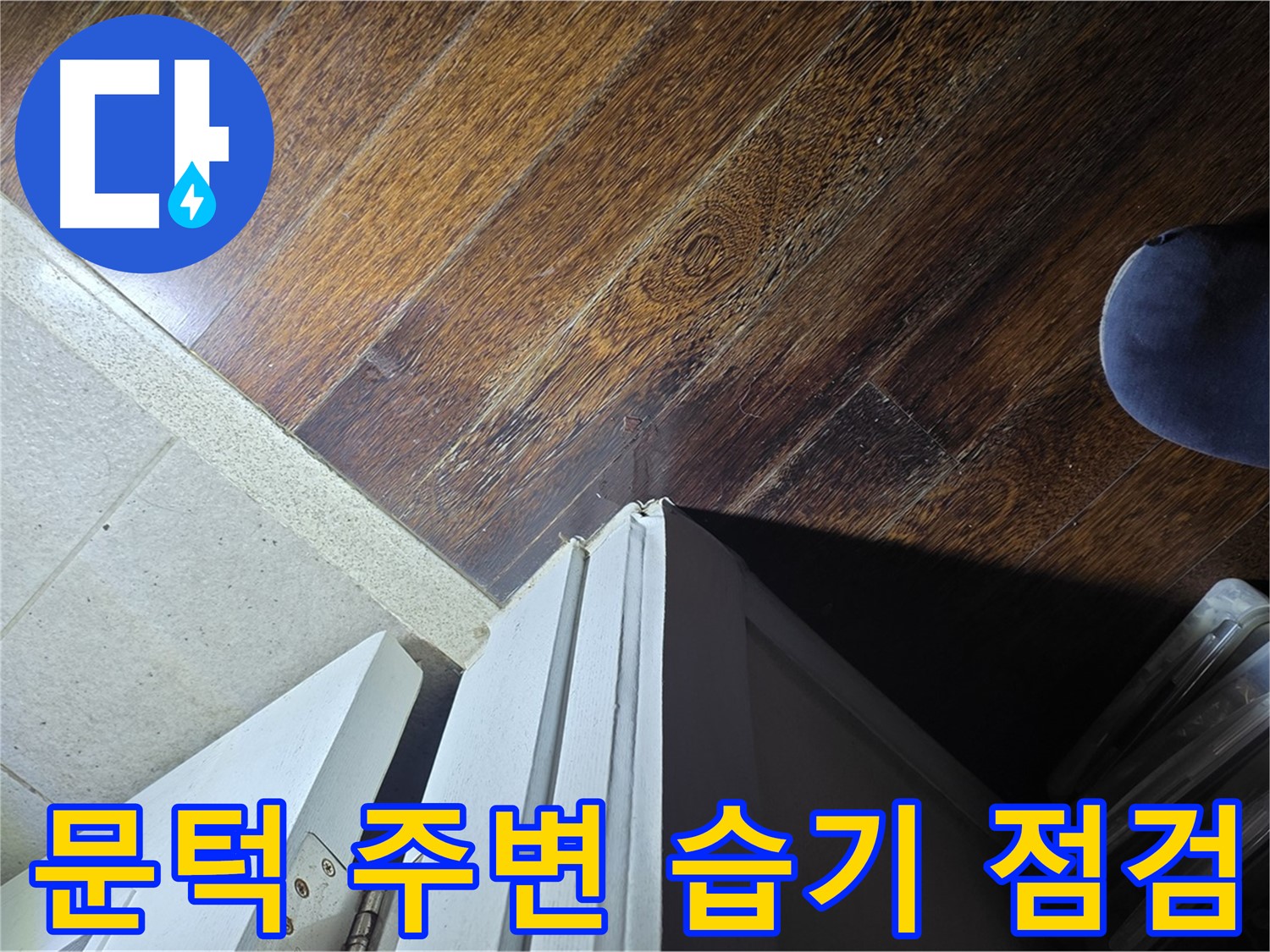 운중동 아파트 누수 - 문턱 주변 습기 상태 점검 및 누수 가능성 진단