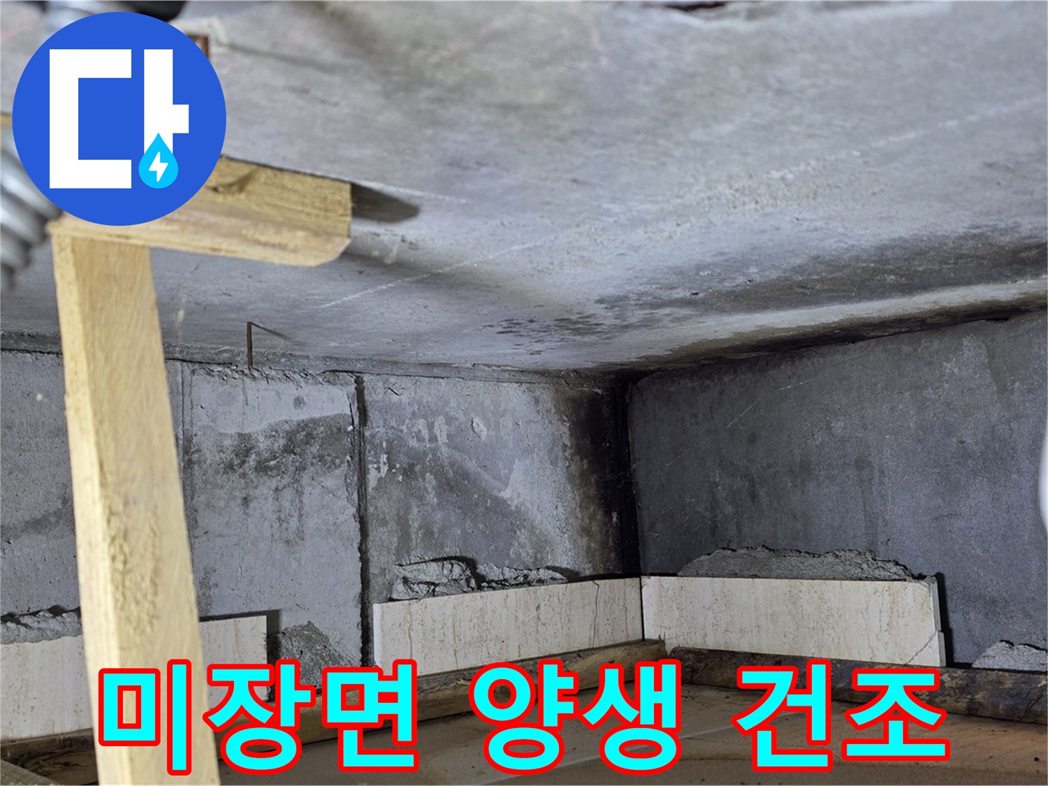 미장면 - 충분한 양생 시간 확보