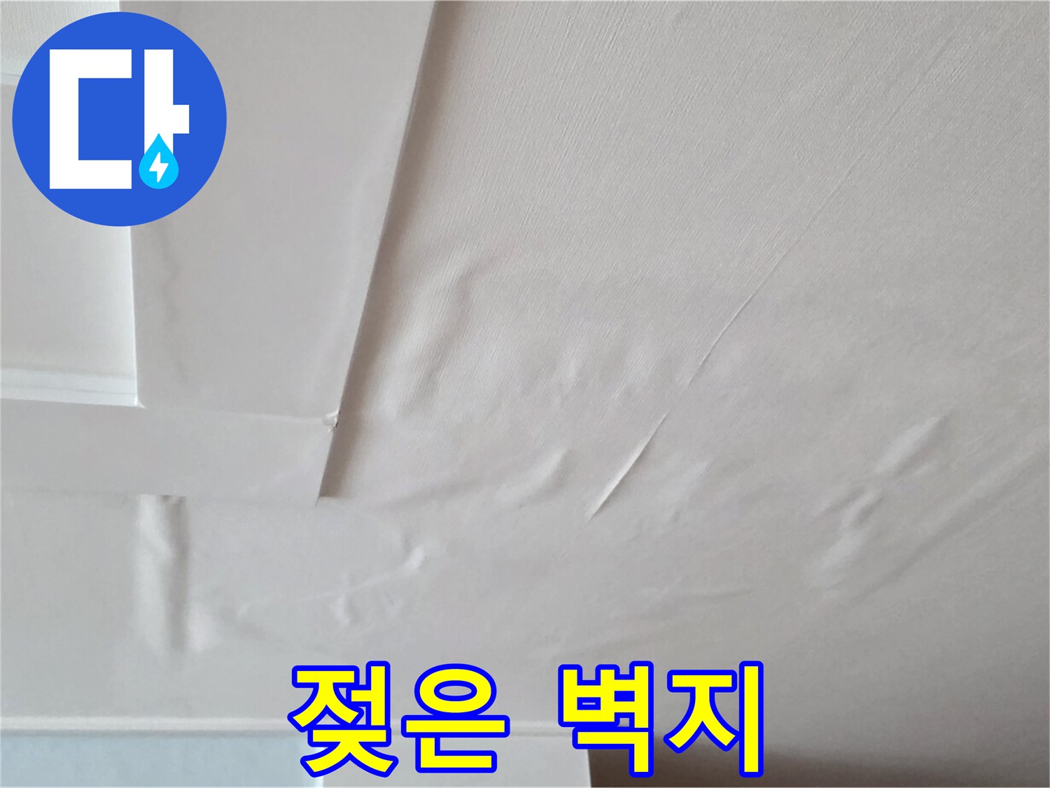 포천 일동 아파트 천장 누수 - 젖은 벽지와 곰팡이 초기 발생