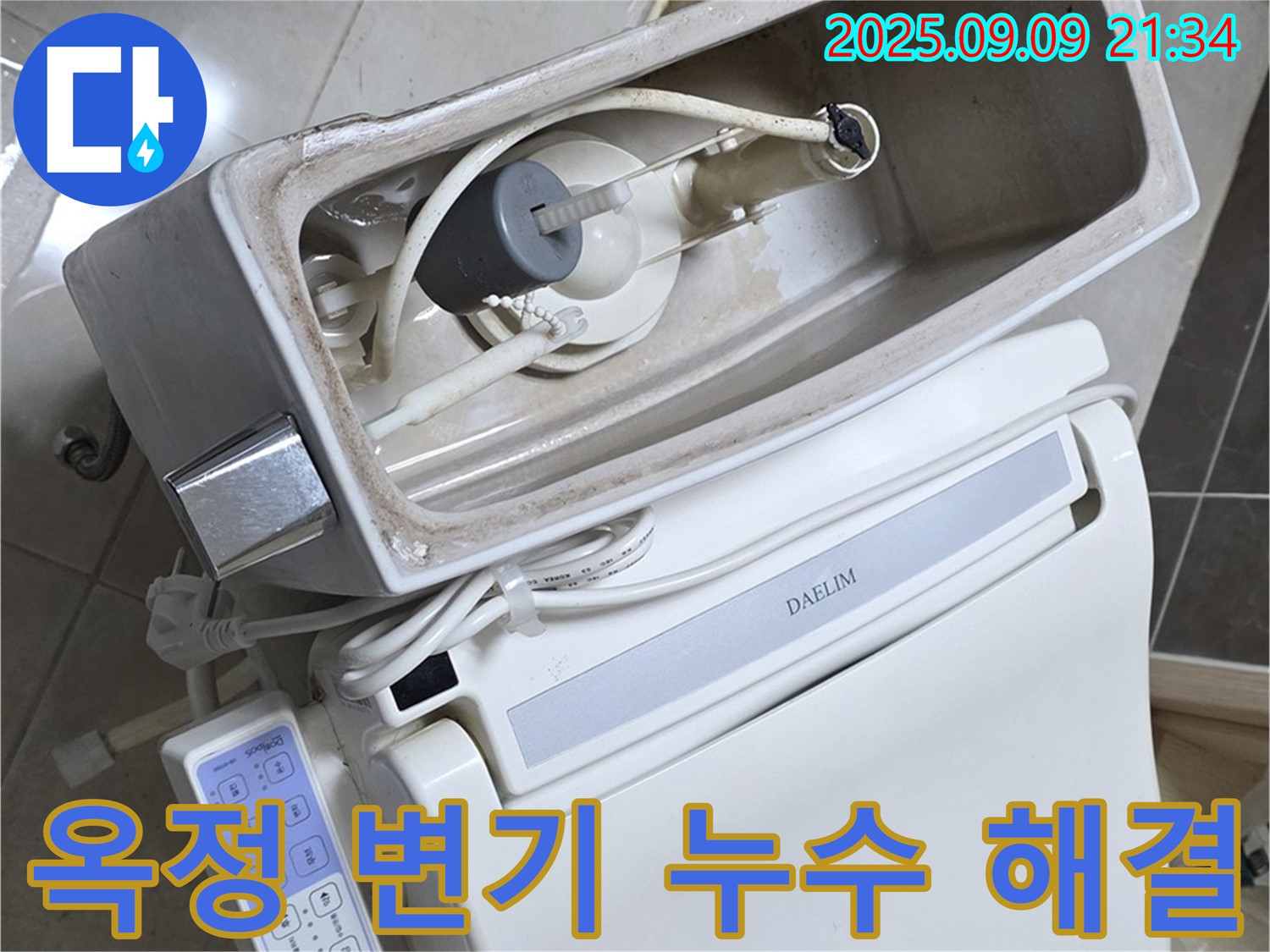 양주 옥정 율정마을 아파트 변기 누수 - 누수 해결을 위해 변기 내부를 꼼꼼하게 점검하는 모습, 완벽 시공 약속.