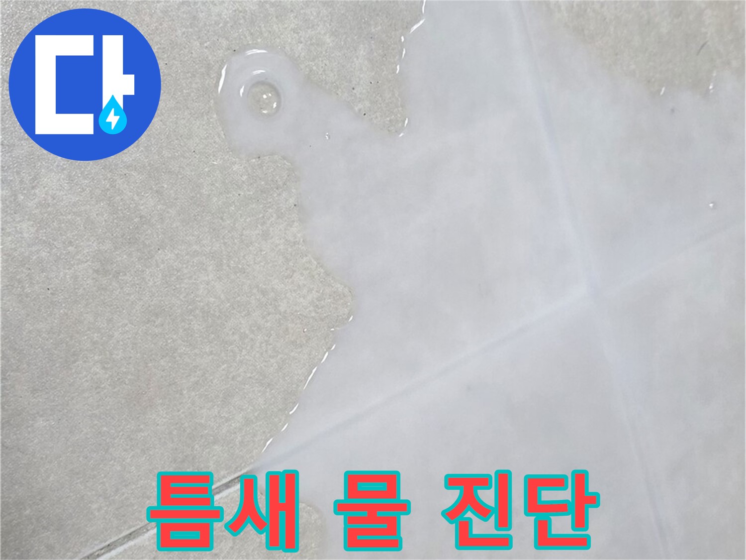 양주 옥정동 율정마을 아파트 타일 틈새 물 - 정확한 누수 진단 및 해결