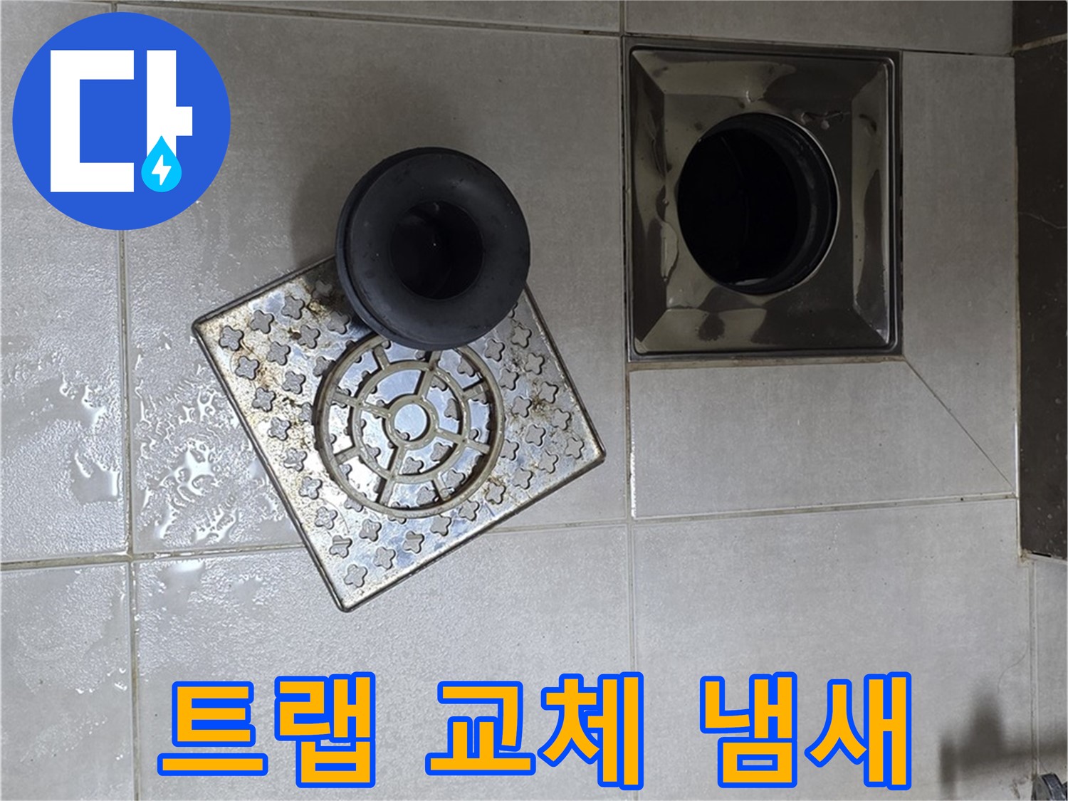 옥정 율정마을 아파트 욕실 배수구 트랩 교체 - 누수와 냄새를 동시에 해결