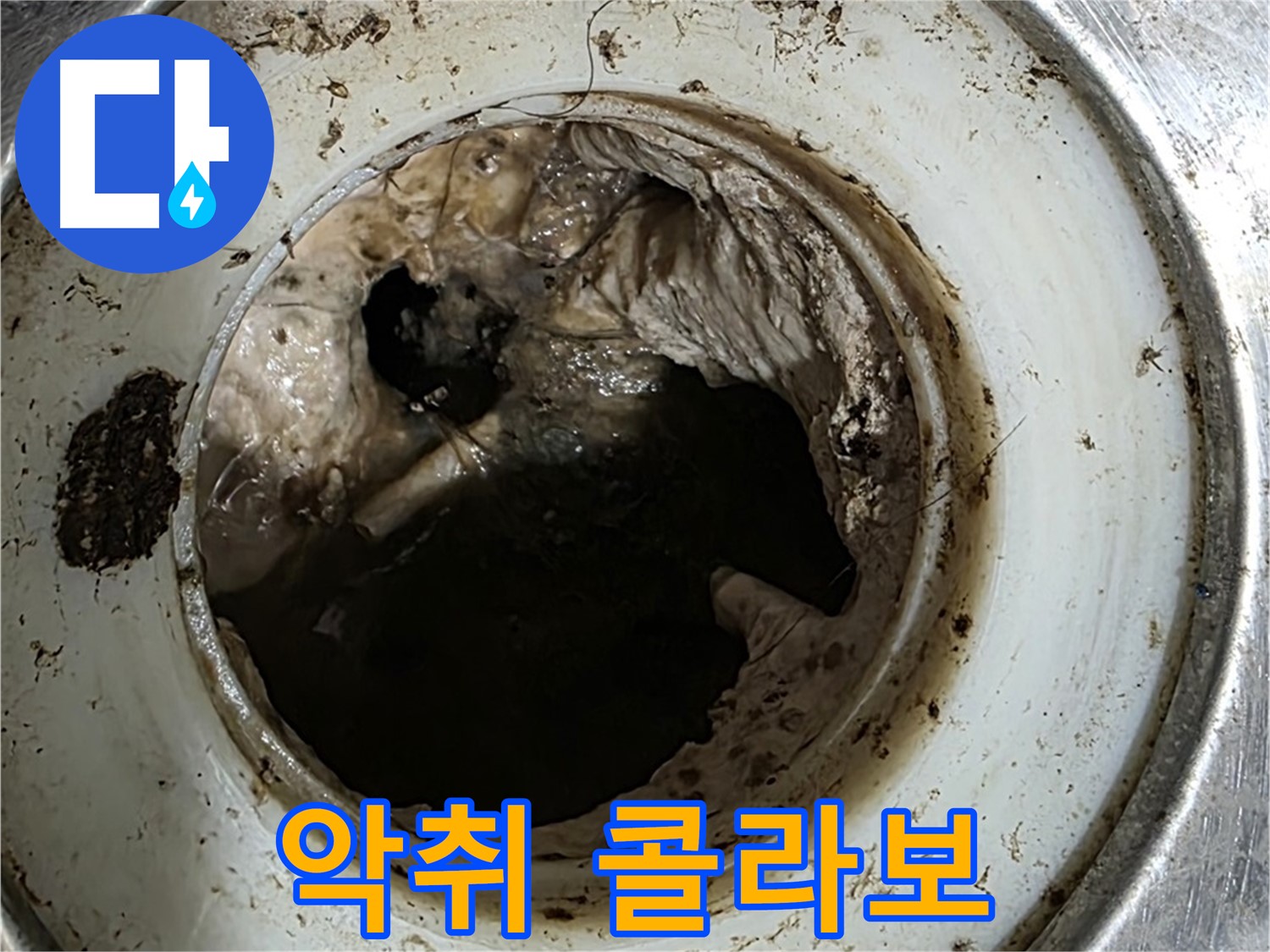 중계동 현대5차 211동 누수 - 배수구 속 찌꺼기, 악취와 막힘 콜라보