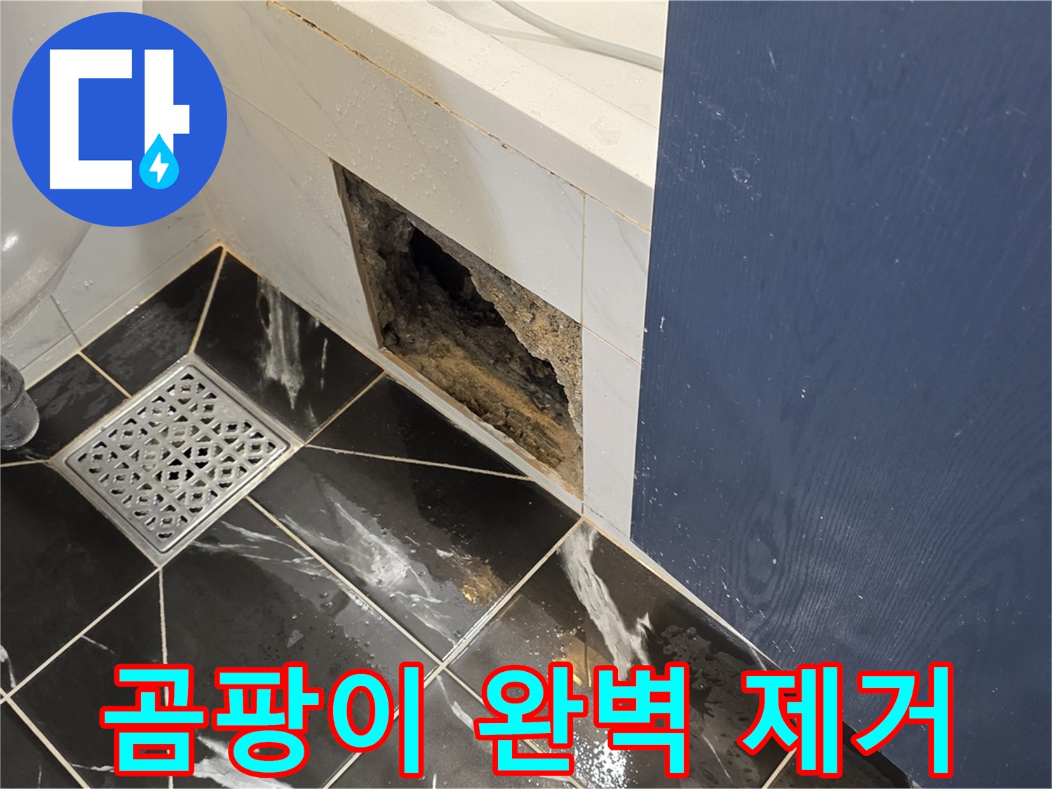 중계동 현대5차 211동 아파트 - 벽면 속 곰팡이 완벽 제거, 누수 해결