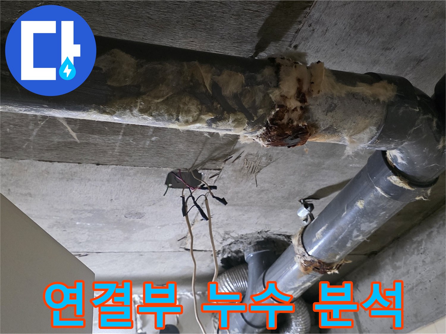 신사동 현대아파트 누수 - 오수 배관 연결부 누수 원인 분석 중