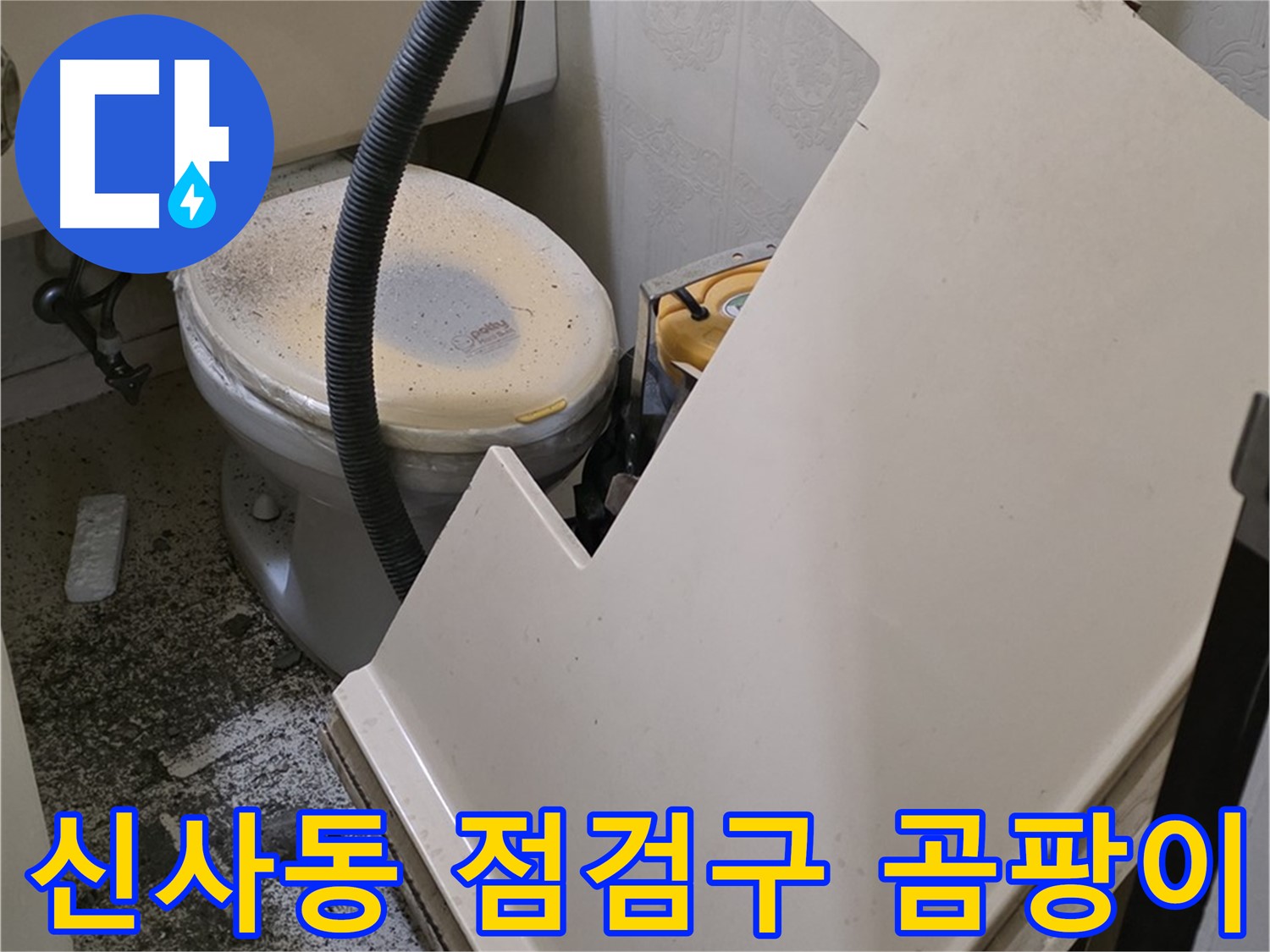 화장실 천장 점검구 주변 - 곰팡이 발견
