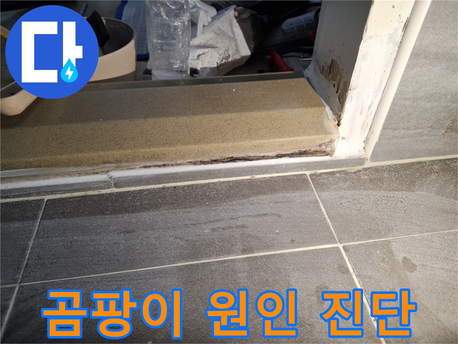 홍은빌라 욕실 문턱 곰팡이 발생 원인 진단 - 습한 환경과 누수가 곰팡이의 원인