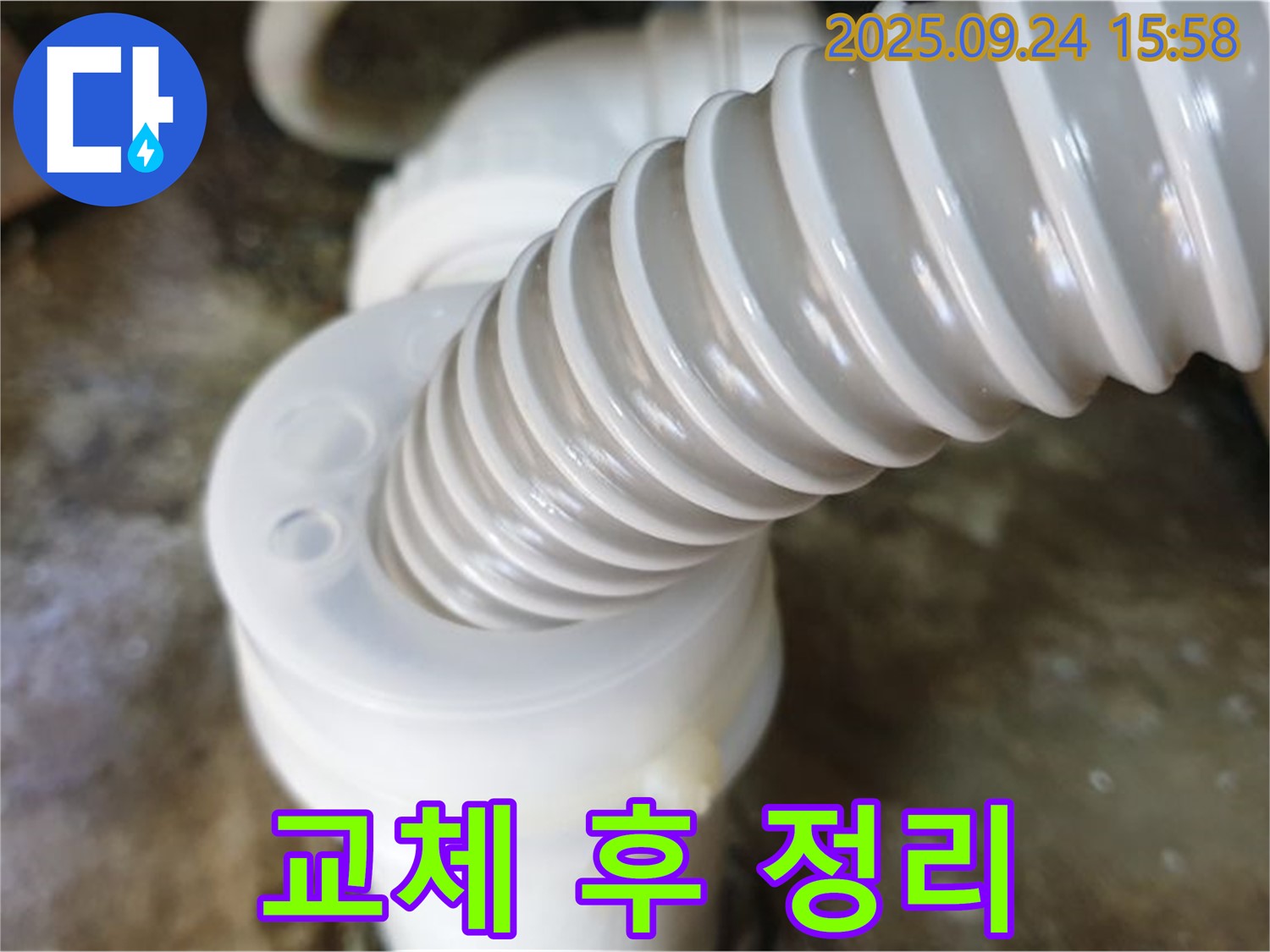 월계3동 싱크대 누수 - 새 배수 호스 교체 후 주변 정리 정돈까지 완벽하게 마무리하여 고객님의 만족도를 높입니다.