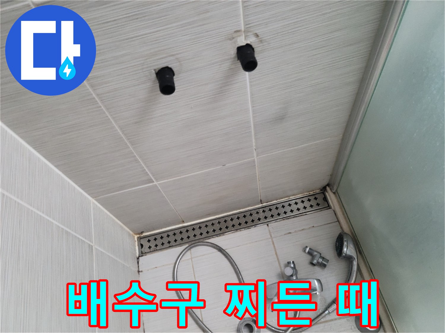 동두천 신창동 - 샤워기 주변 배수구 덮개의 찌든 때 - 청결이 중요한 배수구 덮개!