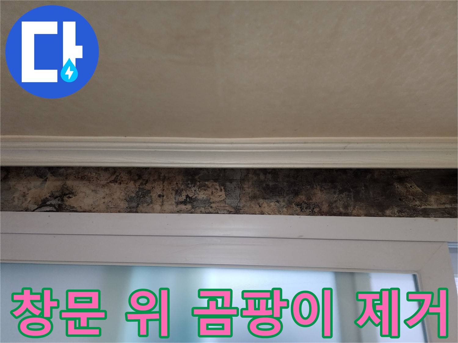 공릉동 누수 문제 해결 - 창문 위 곰팡이 제거 및 누수 원인 차단