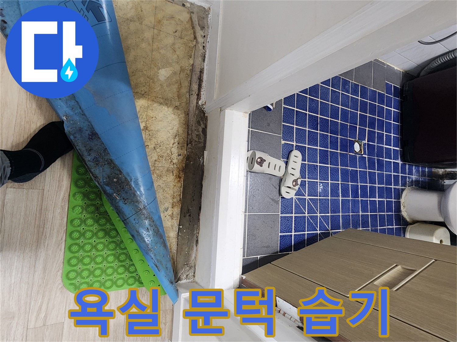 공릉동 욕실 누수 - 문턱 주변 습기 문제 확인