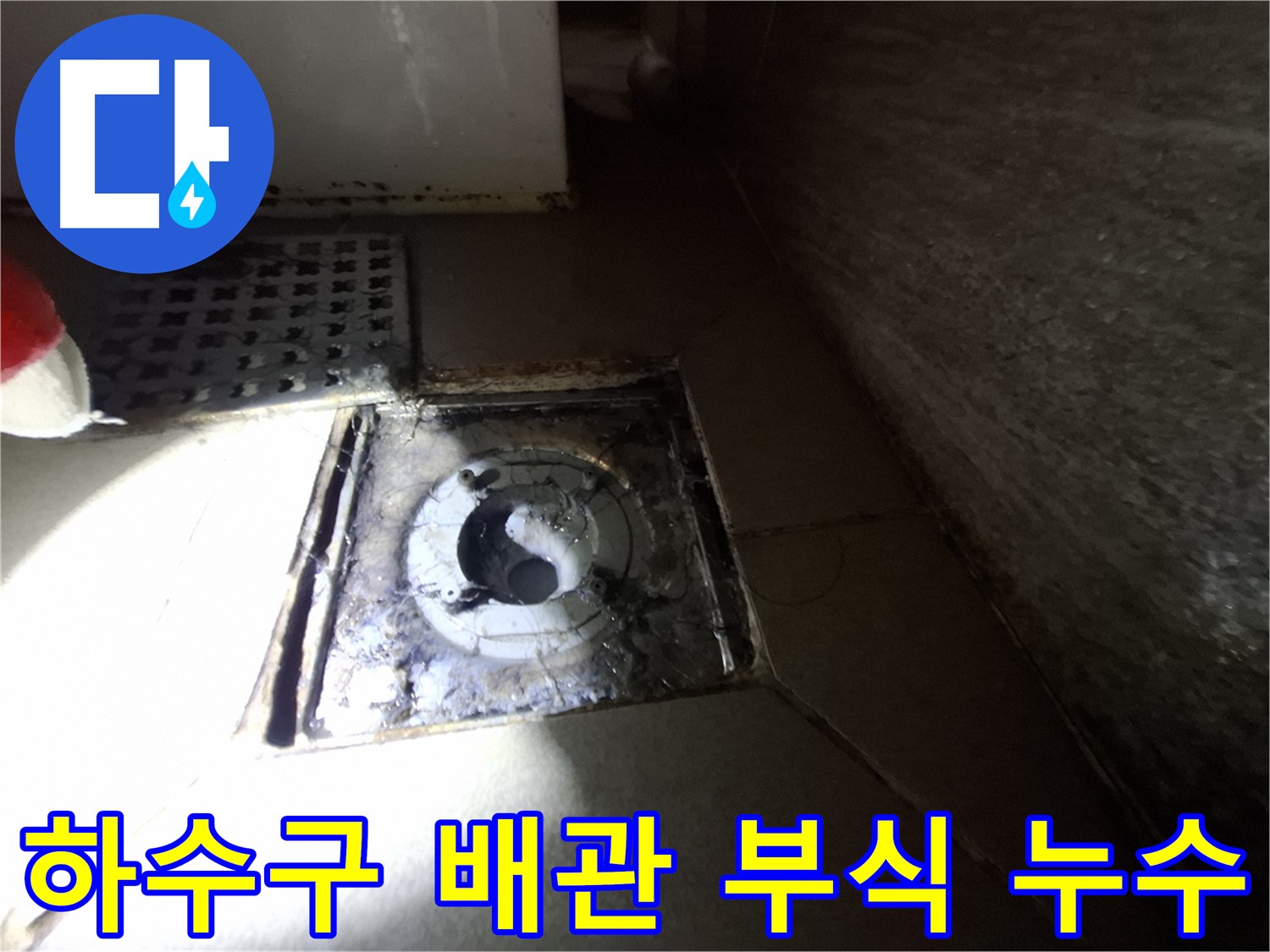 분당 봇들마을 욕실 하수구 주변 노후 배관 부식 - 새 배관으로 교체하여 누수 해결