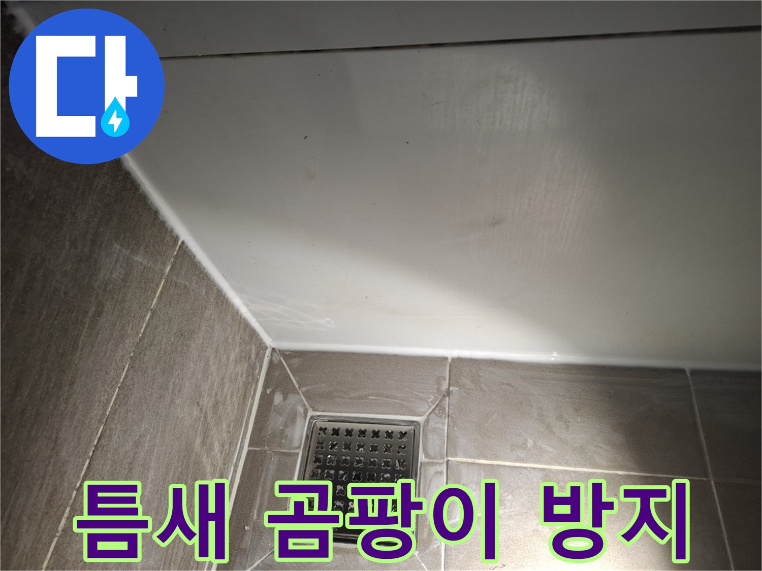 분당구 봇들마을 샤워부스 틈새 곰팡이 방지 실리콘 시공