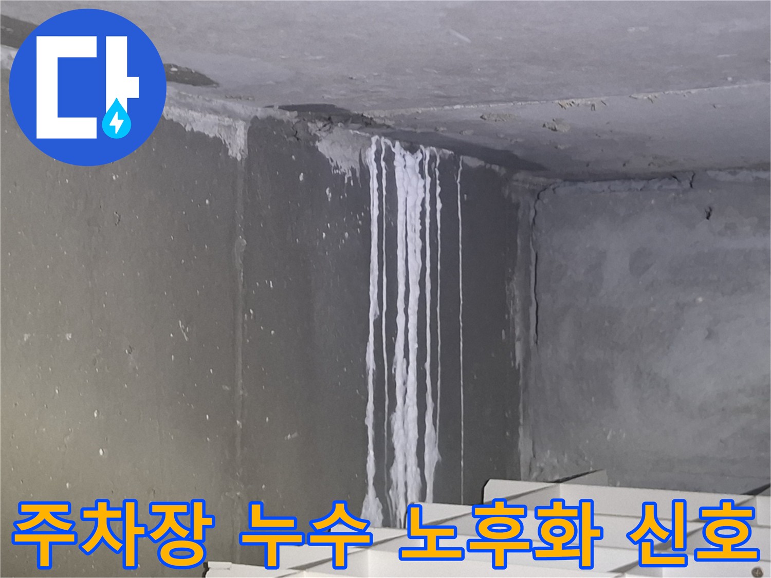 분당 주차장 누수 - 건물 노후화로 인한 누수 가능성