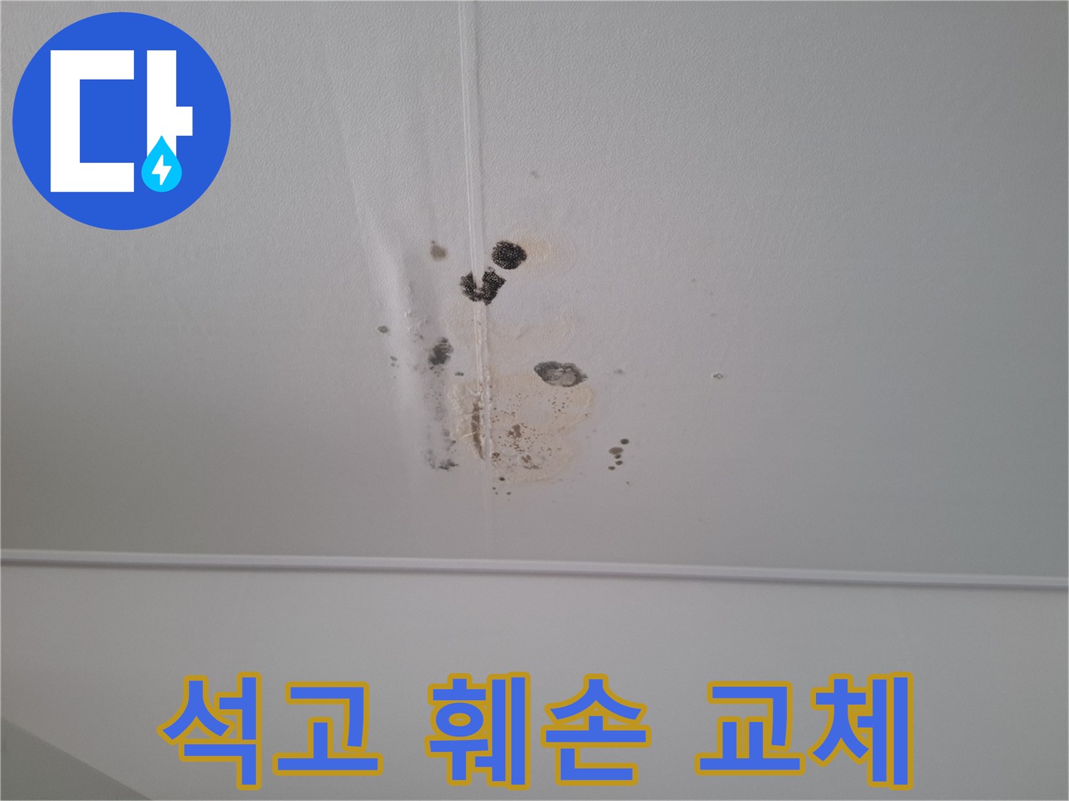 성남 봇들마을 2단지 아파트 - 석고보드 훼손 - 안전 점검 및 교체가 필요한 상황입니다.