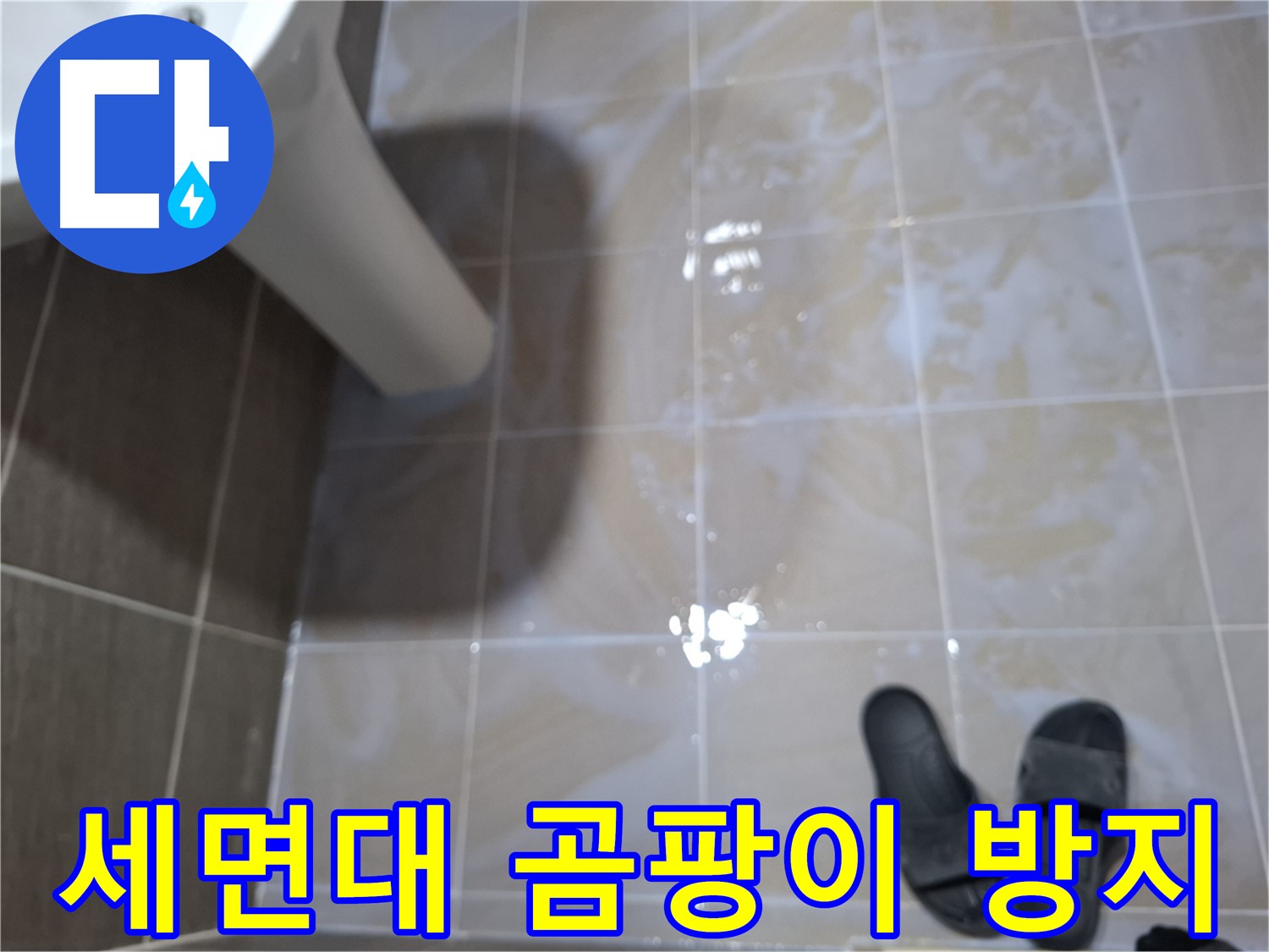 성남 봇들마을2단지 세면대 누수 - 세면대 타일 곰팡이 제거 후 누수 방지 작업