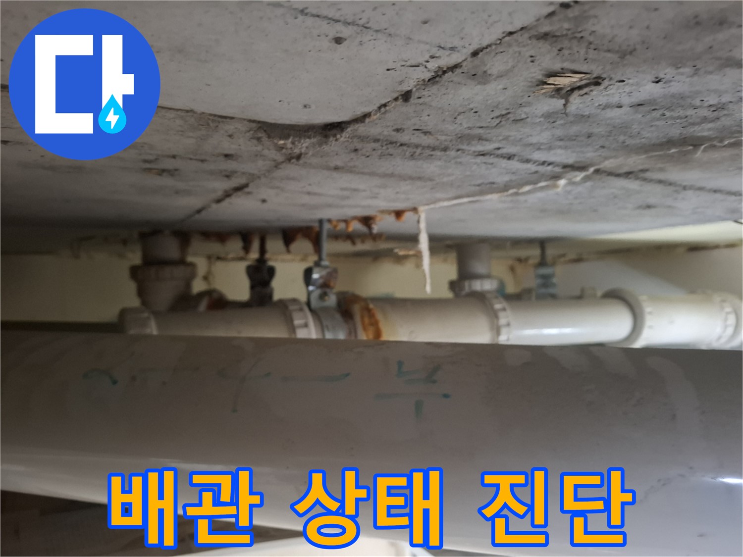 성남 분당 봇들마을2단지 아파트 - 천장 점검구 배관 상태 확인, 누수 진단 진행