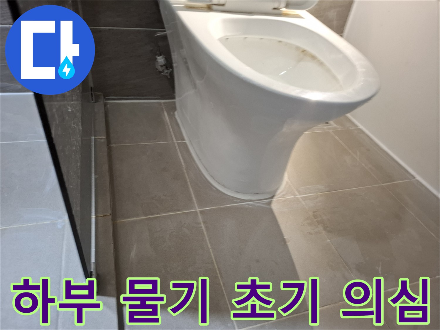 판교 봇들마을 - 변기 하부 물기, 누수 초기 증상 의심