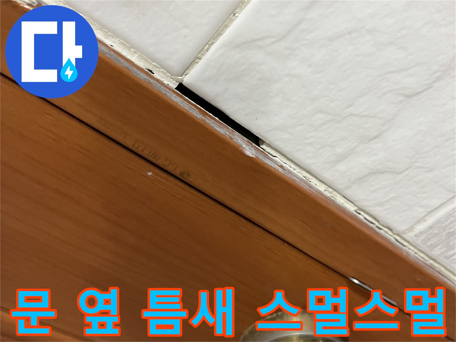 문 옆 틈새에 곰팡이 - 스멀스멀 누수 위험