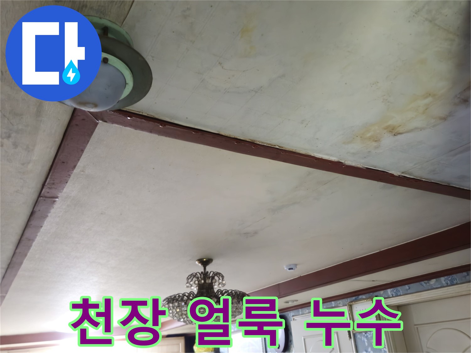 천장에 생긴 얼룩 - 누수 초기 증상일 수 있으니 빠른 점검이 필요합니다