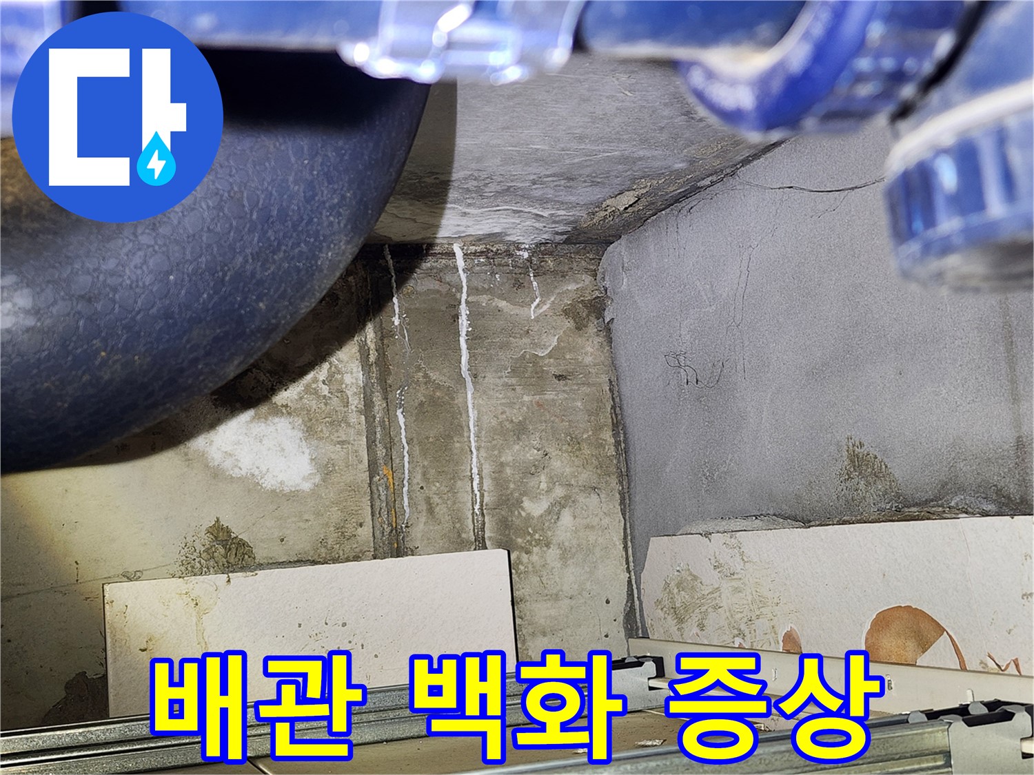 철산동 누수 - 욕실 배관 주변 백화, 누수 초기 증상 확인 및 진단