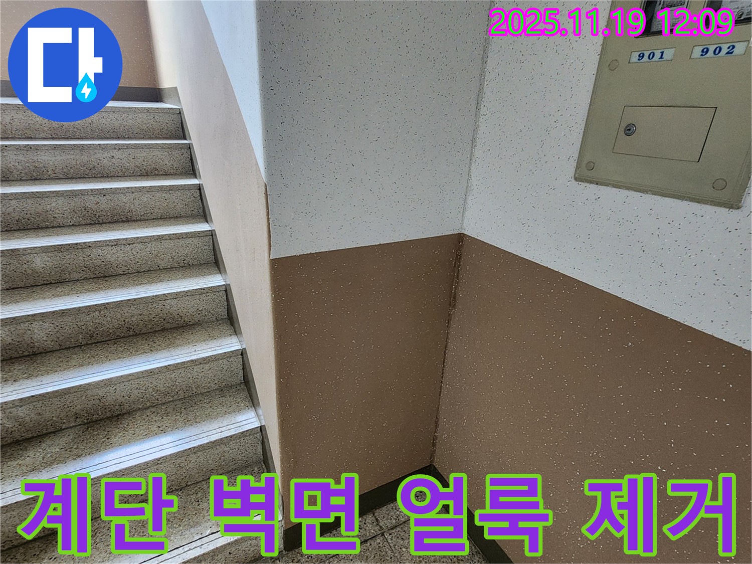 내촌면 마명리 아파트 누수 - 계단 벽면 얼룩, 완벽 제거 노하우 공개