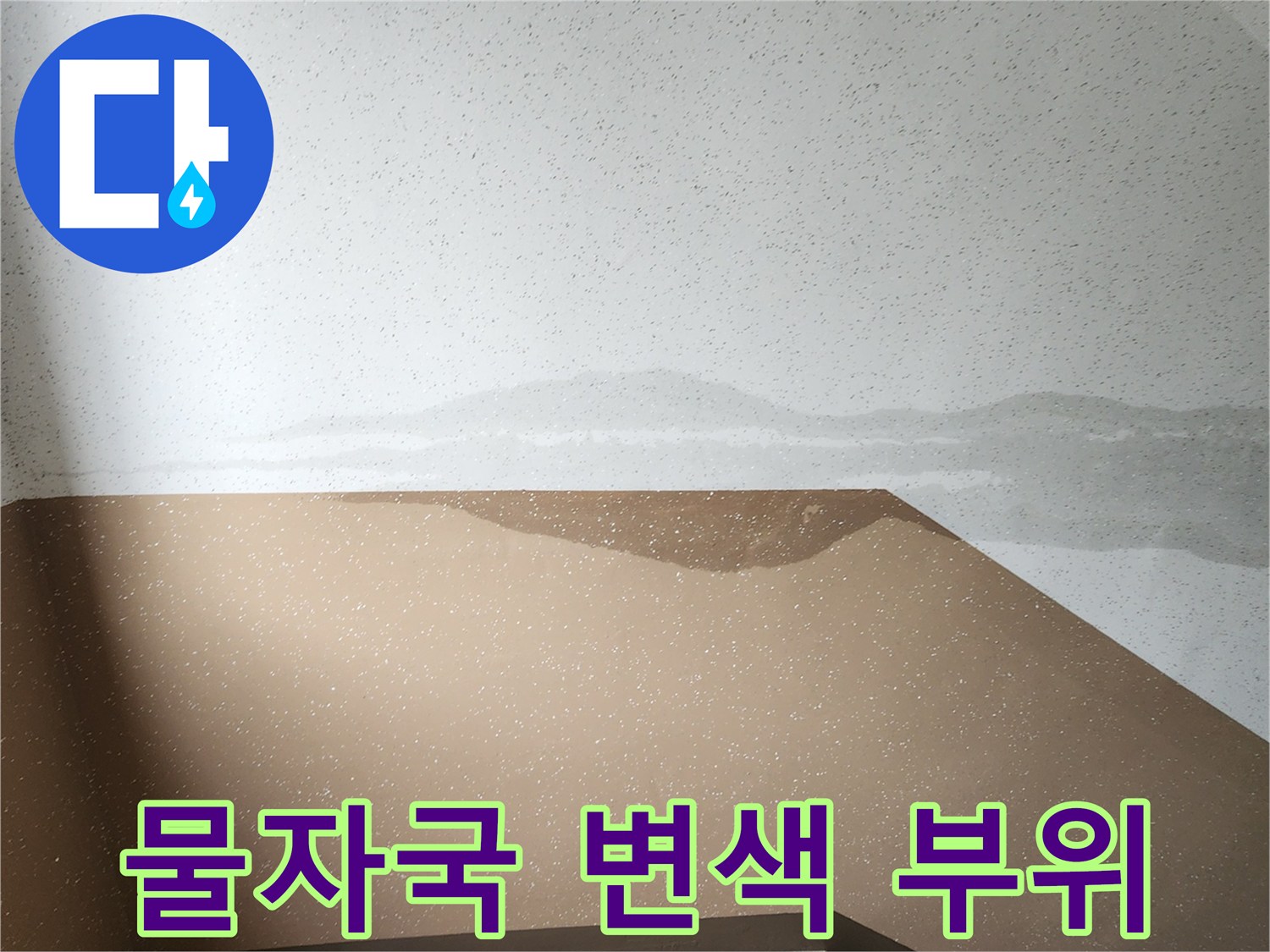 포천 내촌면 벽체-상단부의 넓은 수분 침투 및 얼룩
