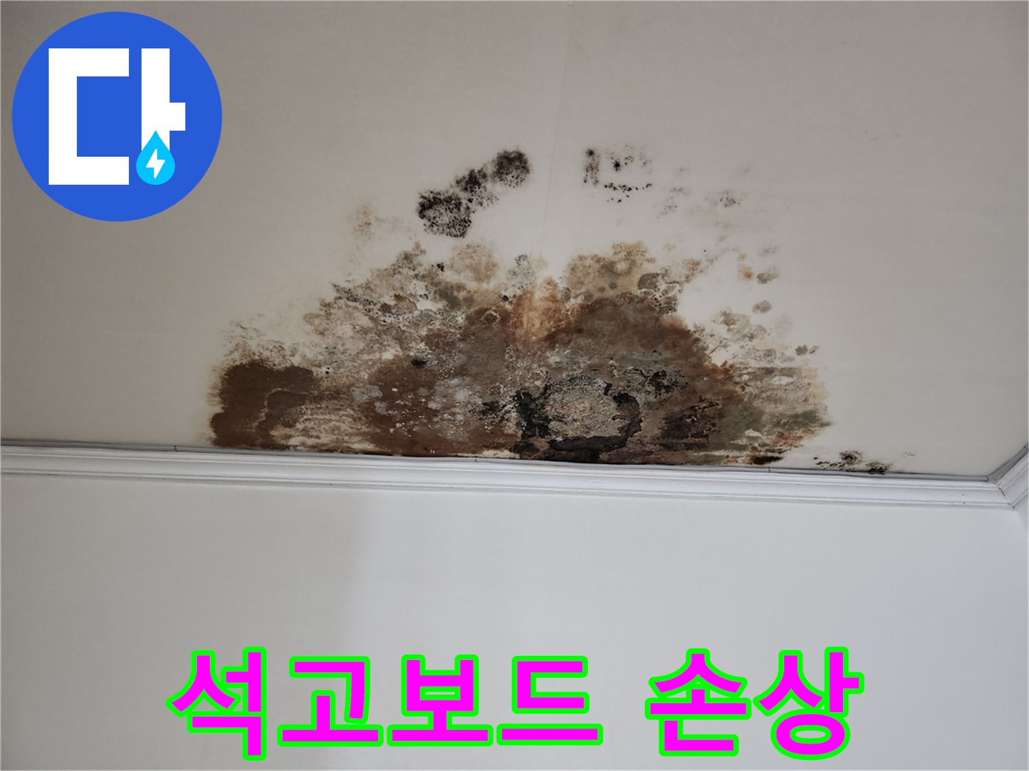 마포구 용강동 현대홈타운 천장 누수 - 석고보드 손상