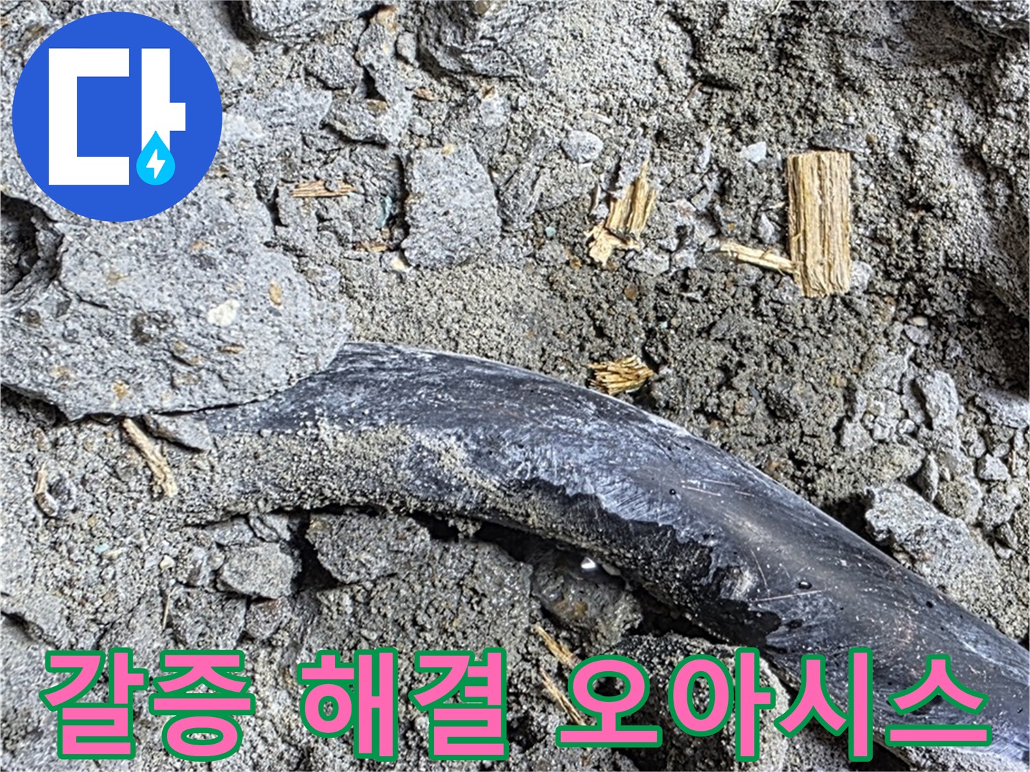 용강동 현대홈타운 - 천 쪼가리 - 습기 머금고 곰팡이 서식