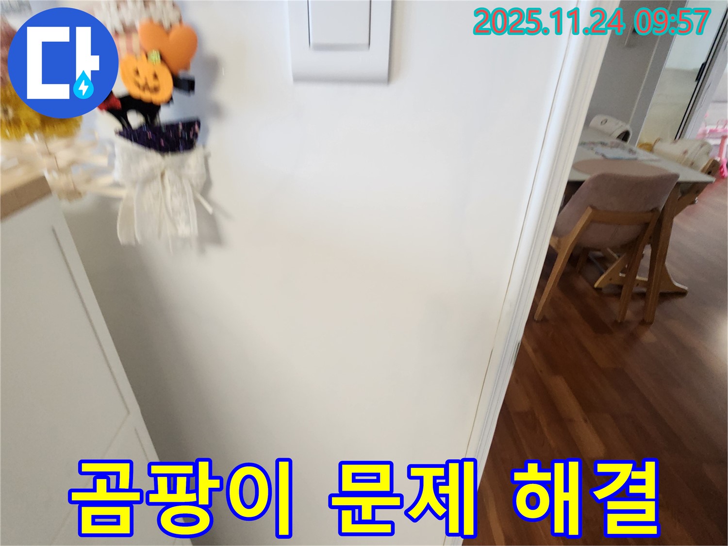 포천 가산면 금현리 누수 탐지 - 곰팡이 문제를 해결하기 위해 벽면을 꼼꼼하게 점검하고 있습니다.