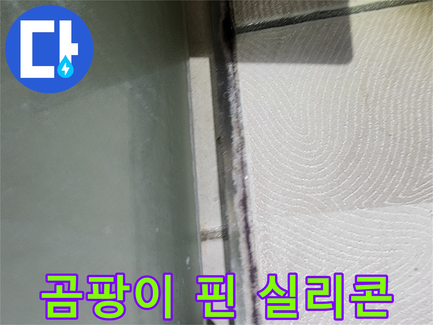 이의동 아파트 누수 - 곰팡이가 핀 욕조 실리콘 부위 확인