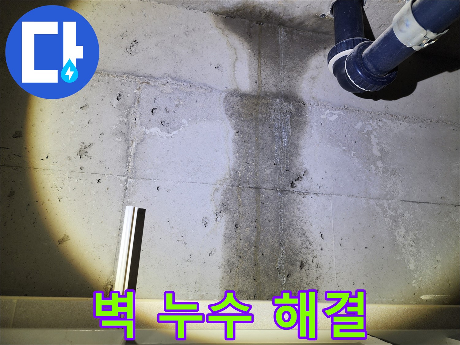 동두천 지행동 아파트 콘크리트 벽 누수 - 누수 해결을 위한 전문 장비 사용